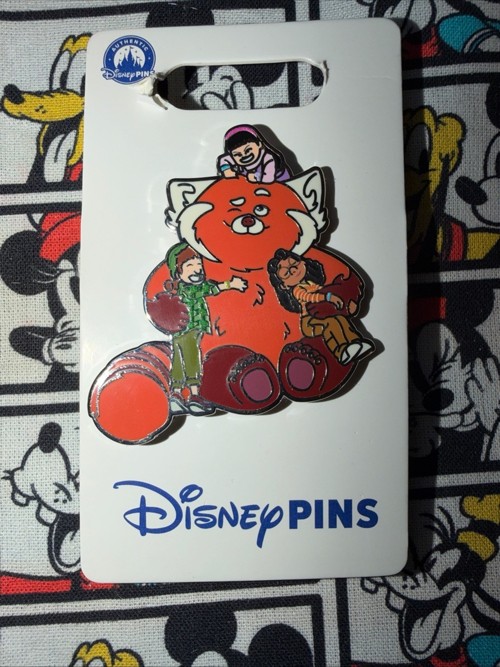 2026 Disney Parks Turning Red Cast Pin - Panda Mei with Abby, Miriam, and Priya